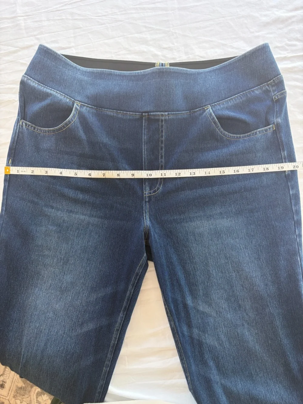 HALARA Dark Blue Wide Leg Flare Jeans - Picture 12 of 13